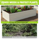 WORKPRO 7.5x4x2ft Light Green Square Metal Raised Garden Bed, White