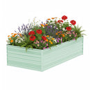 WORKPRO 7.5x4x2ft Light Green Square Metal Raised Garden Bed, Green