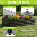 WORKPRO 7.5x4x2ft Light Green Square Metal Raised Garden Bed, Black
