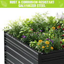 WORKPRO 7.5x4x2ft Light Green Square Metal Raised Garden Bed, Black