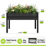 WORKPRO 48x24x32in Outdoor Galvanized Raised Garden Bed with Legs, 600LB Elevated Planter Box for Vegetable, Flowers, Herbs