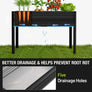 WORKPRO 48x24x32in Outdoor Galvanized Raised Garden Bed with Legs, 600LB Elevated Planter Box for Vegetable, Flowers, Herbs