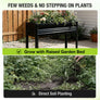 WORKPRO 48x24x32in Outdoor Galvanized Raised Garden Bed with Legs, 600LB Elevated Planter Box for Vegetable, Flowers, Herbs