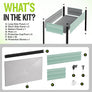 WORKPRO 48x24x32in Outdoor Galvanized Raised Garden Bed with Legs, 600LB Elevated Planter Box for Vegetable, Flowers, Herbs