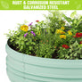 WORKPRO 2PK 8x4x1ft Outdoor Galvanized Raised Garden Bed, Easy Assembly Planter Raised Beds for Vegetable, Flowers, Herbs