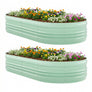 WORKPRO 2PK 8x4x1ft Outdoor Galvanized Raised Garden Bed, Easy Assembly Planter Raised Beds for Vegetable, Flowers, Herbs