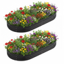 WORKPRO 2PK 8x4x1ft Outdoor Galvanized Raised Garden Bed, Easy Assembly Planter Raised Beds for Vegetable, Flowers, Herbs, Black
