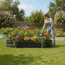 WORKPRO 2PK 8x4x1ft Outdoor Galvanized Raised Garden Bed, Easy Assembly Planter Raised Beds for Vegetable, Flowers, Herbs, Black