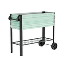 WORKPRO 37in Outdoor Galvanized Raised Garden Bed with Legs and Wheels, Black
