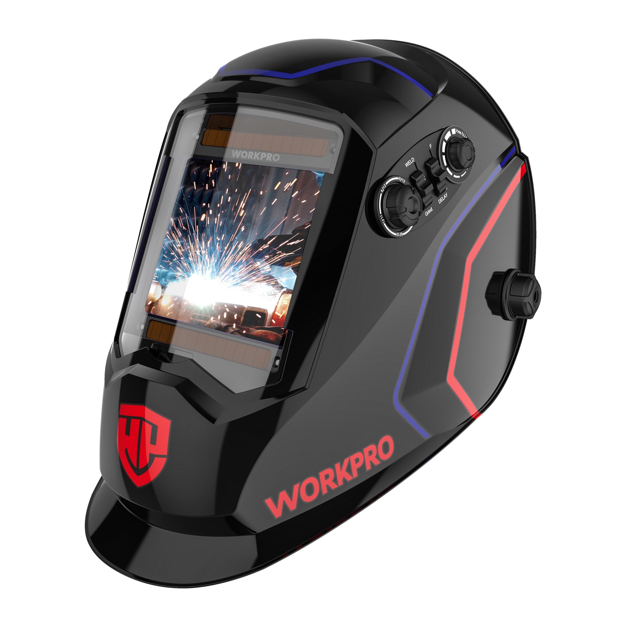 Welding Helmet Shield Large Viewing Welding Mask Hood 4Arc Sensor Welder