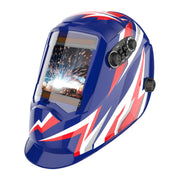 WORKPRO Welding Helmet 4 Arc Sensors True Color large viewing in blue with innovation quality and secure auto darkening