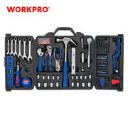 201-piece tool set in black case with ratchet, sockets, wrenches, pliers, screwdrivers
