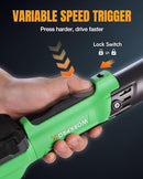 WORKPROX 20V Cordless Ratchet Wrench Kit, 1/2" & 3/8" Sockets, 74Ft-lbs, 250RPM, 2 Batteries