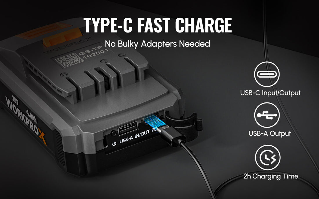 Type C fast charge adapter with USB C input output and USB A output, showing secure and durable design