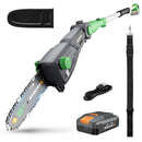WORKPROX 20V Cordless Pole Saw, 15 FT Max Reach Pole Saw for Tree Trimming (W）