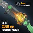 WORKPROX 20V Cordless Pole Saw, 15 FT Max Reach Pole Saw for Tree Trimming