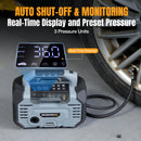 WORKPROX Tire Inflator Portable Air Compressor 150PSI – 12V DC & 20V Battery Car Air Pump, 2 Modes, Auto Shut-Off, Digital Gauge & LED Light, for Car, Bike, Ball & Air Mattress