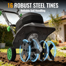 WORKPROX 40V Cordless Garden Tiller, 12-Inch Cultivator with 16 Steel Tines, 2 x 4.0Ah Batteries Included