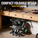 WORKPROX 40V Cordless Garden Tiller, 12-Inch Cultivator with 16 Steel Tines, 2 x 4.0Ah Batteries Included