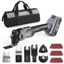 WORKPROX 20V Cordless Oscillating Multi-Tool Kit, Brushless Motor, 6-Speed, 3.6° Oscillation Angle, 22PCS Accessories & 1 Battery, Oscillating Tool for Cutting, Scraping, Sanding with Tool Bag