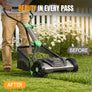 WORKPROX 16" Push Reel Lawn Mower with Grass Catcher, 5-Blade Manual Mower, Adjustable Height
