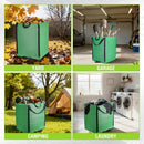 WORKPRO Heavy Duty 72-Gallon Reusable Yard Waste Bags, 3 Pack Self-standing Leaf and Lawn Bags with Reinforced Handles, Garden Waste Bags for Debris, Leaves, Grass, and Outdoor Recycling, Green