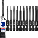 WORKPRO 10pcs Security Torx Bit Set, CNC Machined S2 Steel Star Bit Set, 2.3" Long Tamper Proof Torx Screwdriver bit with Magnetic Tips, Tamper Resistant Fastener Drive Bits with Storage Box