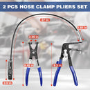 WORKPRO 2-Piece Hose Clamp Pliers Set, 27" Flexible Hose Clamp Plier & Flat Band Hose Pliers Removal Tool for Car Coolant Hose, Water Pipe