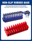 WORKPRO 4-Pack Plier Organizer Rack, Pliers Holder and Cutter Organizers with Non-Slip Rubber Base, 40-Slot Tool Box Organizer, Tool Drawer Organizer, Tool Storage, Plier Rack (Pliers Not Included)