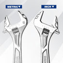 WORKPRO Adjustable Wrench, 10-inch Heavy Duty Spanner with Inch/Metric Scale, Premium Cr-V Steel, Chrome Plated