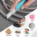 WORKPRO 3-Pack Folding Utility Knife Set, Quick Change Blade Box Cutter, Razor Knife with Belt Clip, 10 Extra SK5 Blades for Cartons, Cardboard and Boxes