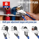 WORKPRO Pliers Set, 3-Piece Plier Tool Set with Soft Handle, 6" Needle Nose, 6" Slip Joint, 8" Groove Joint Plier for DIY & Home Use