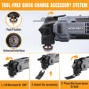 WORKPROX 20V Cordless Oscillating Multi-Tool Kit, Brushless Motor, 6-Speed, 3.6° Oscillation Angle, 22PCS Accessories & 1 Battery, Oscillating Tool for Cutting, Scraping, Sanding with Tool Bag