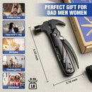 WORKPRO Multitool-12 in 1 Camping Tools with Mini Hammer-EDC Gear Multi Tools Hammer with Safety Lock and Pouch-Mini Multitools Gifts for Men and Women