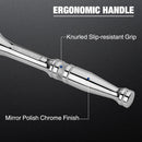WORKPRO 1/2-Inch Drive Ratchet, Quick-Release Reversible Ratchet Wrench, 72-Tooth Handle, Chrome Alloy Made, Cr-Mo Head, Full Polished