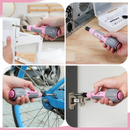 WORKPRO Cordless 4V USB Rechargeable Lithium-ion Battery Screwdriver Kit - Pink Ribbon