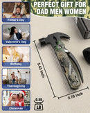 WORKPRO Multitool-12 in 1 Camping Tools with Mini Hammer-EDC Gear Multi Tools Hammer with Safety Lock and Pouch-Mini Multitools Gifts for Men and Women-Camouflage