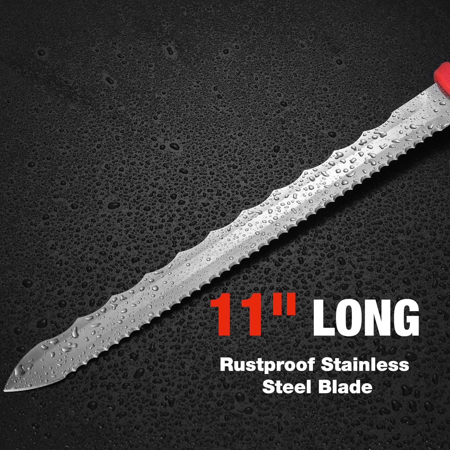 11-inch rustproof stainless steel insulation knife blade with serrated edge