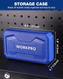 WORKPRO 17 PCS Female E-Torx Socket Set, E4-E24, CR-V Steel | 1/4",3/8",1/2" Drive, Inverted Torx, Storage Case, for Auto & Engine Repair