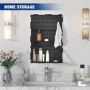 WORKPRO 16”x 16” Metal Peg Board, Foldable Black Pegboard for Wall Organization, Steel Panel with Round Holes & Vertical Slots, Ideal Tool Organizer in Office and Craft Room, 2 Pack