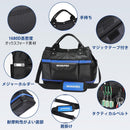 WORKPRO 15-inch Tool Bag, Top Open, Multi-use Tool Tote with Adjustable Shoulder Strap and Waterproof Molded Base, 13 Pockets