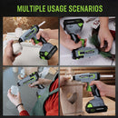 WORKPRO Cordless Hot Glue Gun Kit with 12 Pcs Glue Sticks, 20V 2.0 Ah Li-ion Battery