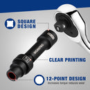 WORKPRO 1/2" Drive Driveline Socket | 12-Point SAE 1/2" Swivel Socket, CR-MO Steel Driveline Limited Clearance Socket Set for Automotive and Mechanical Use
