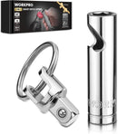 WORKPRO Socket Bottle Opener, 3/8" Drive x 10 mm Socket, Durable CR-V | Deep Square Drive Socket, Portable Detachable Key Ring - for Automotive Repair, House Projects, Machinery Work, Gift for Men