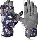 WORKPRO Floral Garden Gloves for Women, Gardening Gloves for Women/Ladies | Printed Breathable Working Gloves with Touchscreen Design & No-Slip Palm Grip for Weeding, Planting, Raking and Pruning