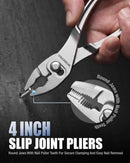 WORKPRO 4-Piece Mini Pliers Set with Pouch, Includes 4-Inch Plier Wrench & Slip Joint & Water Pump Pliers & 4.5-Inch Long Nose Slip Joint Plier, Adjustable Pliers/Pocket Plier/EDC Tool Gift for Man