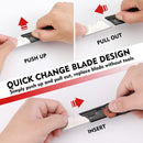 WORKPRO 2-in-1 Folding Utility Knife, Extra 10 SK5 Blades Included