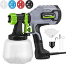 WORKPRO Paint Sprayer, 600W HVLP Spray Paint Gun with 4 Nozzles, 3 Spray Patterns & Adjustable Flow, 44 fl.oz (1300ml) Container, Paint Gun for Furniture, Cabinets, Fence, Walls, Doors, DIY Projects