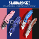 WORKPRO 200-Pack Utility Knife Blades with Dispenser | SK5 Steel Standard Blades for Box Cutter, For Cardboard, Leather, Carpet, Rope, Soft metal, Pipe, etc