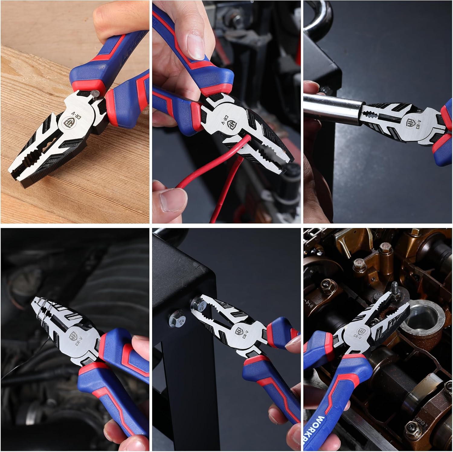 Screw extractor pliers gripping a damaged fastener on wood and metal